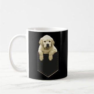Golden Retriever In Pocket T Shirt Puppy Dog In Yo Koffiemok