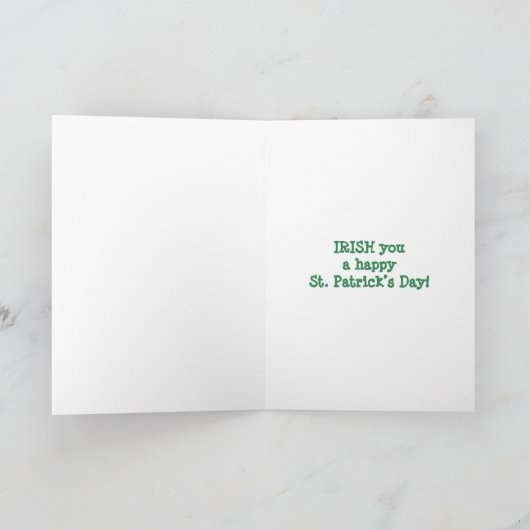 Golden Retriever Irish St. Patrick's Day Kaart (Binnen)