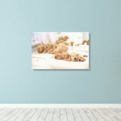 Golden Retriever; is relatief modern en 3 Canvas Afdruk (Insitu (Houten vloer))