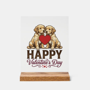 Golden Retriever Joyeuse Saint-Valentin