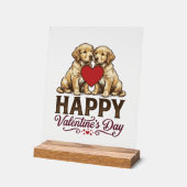 Golden Retriever Joyeuse Saint-Valentin (Angle)