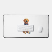 Golden Retriever July 4th Vintage Patriotic Tee 2 (Clavier et souris)