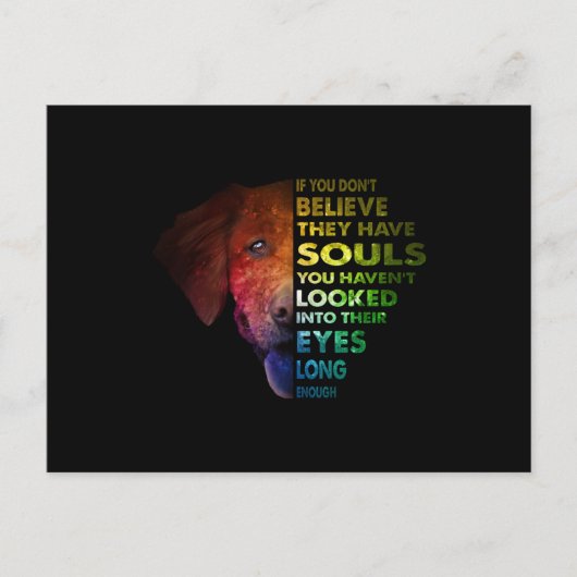 Golden Retriever keek in hun ogen lang genoeg Briefkaart (Voorkant)