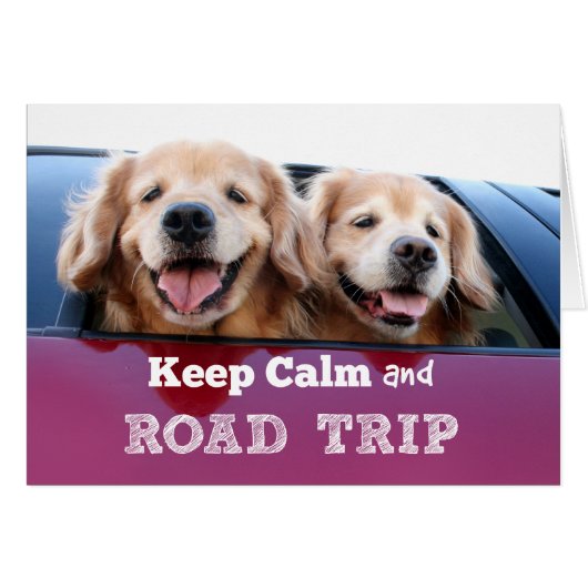Golden Retriever Keep Calm and Road Trip (Voorkant Horizontaal)