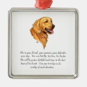 Golden Retriever Keepomwille Metalen Ornament (Voorkant)