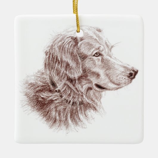 Golden Retriever Keramisch Ornament (Voorkant)