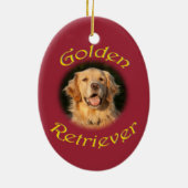 Golden Retriever Keramisch Ornament (Achterkant)