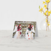 Golden Retriever KerstAngels Kaart (Gele Bloem)