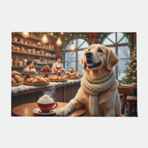 Golden Retriever Kerstbakkerij Café Kunst Deurmat