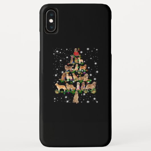 Golden Retriever kerstboom, afgedekt door Flash Case-Mate iPhone Case (Achterkant)