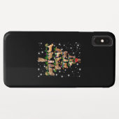 Golden Retriever kerstboom, afgedekt door Flash Case-Mate iPhone Case (Achterkant (horizontaal))