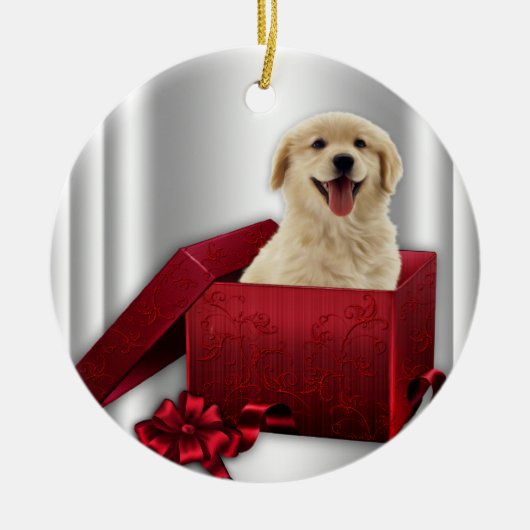 Golden Retriever Kerstboom Ornamenten (Voorkant)