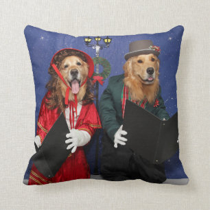 Golden Retriever KerstCarolers Kussen