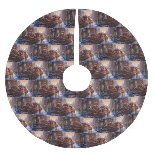 Golden Retriever Kerstfeest Seizoen Kerstboom Rok