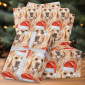Golden Retriever kerstfeestdag — kerstmanhond Cadeaupapier