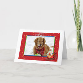 Golden Retriever kerstkaart Feestdagen Kaart