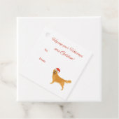 Golden Retriever kerstLabels Bedankjes Labels (In situ)