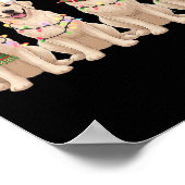 Golden Retriever Kerstlicht Gouden Hond Christus Poster (Hoek)