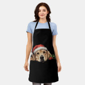 Golden Retriever Kerstman Hoed Hond Kerstmis Schort (Gedragen)