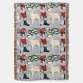 Golden Retriever Kerstmis Deken (Voorkant Verticaal)