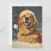 Golden Retriever Kerstmis Feestdagenkaart (Voorkant)