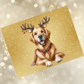 Golden Retriever Kerstmis Feestdagenkaart