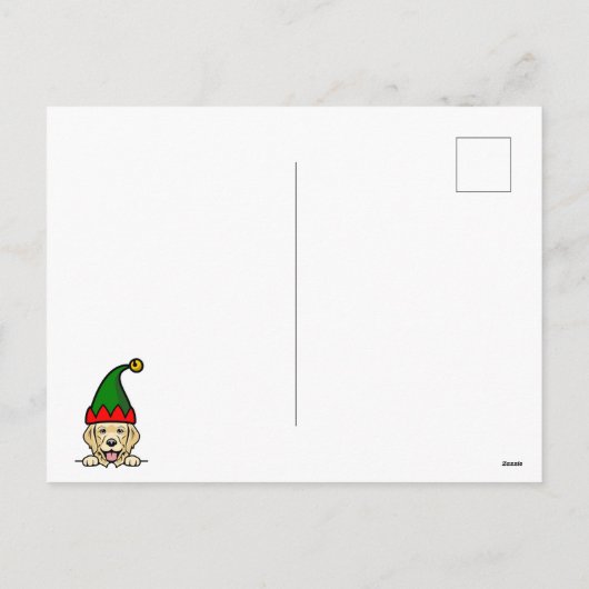 Golden Retriever Kerstmis Feestdagenkaart (Achterkant)