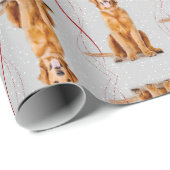 Golden Retriever kerstomloop Cadeaupapier (Rol Hoek)