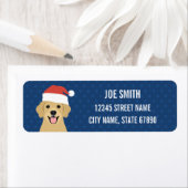 Golden Retriever-kersttijdlabels Etiket (Insitu)