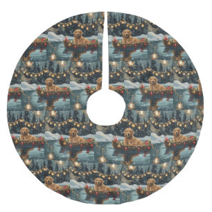 Golden Retriever Kerstvakantie Kerstboom Rok