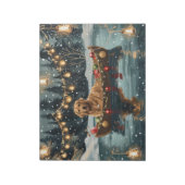 Golden Retriever Kerstvakantie Notitieblok (Gedraaid)