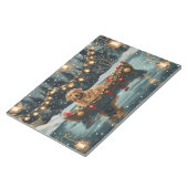 Golden Retriever Kerstvakantie Notitieblok (Schuin)