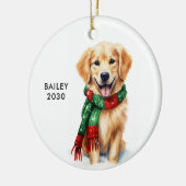 Golden Retriever kerstversiering Keramisch Ornament (Links)