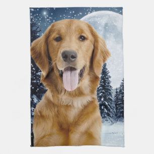 Golden Retriever Kitchen Towel Theedoek