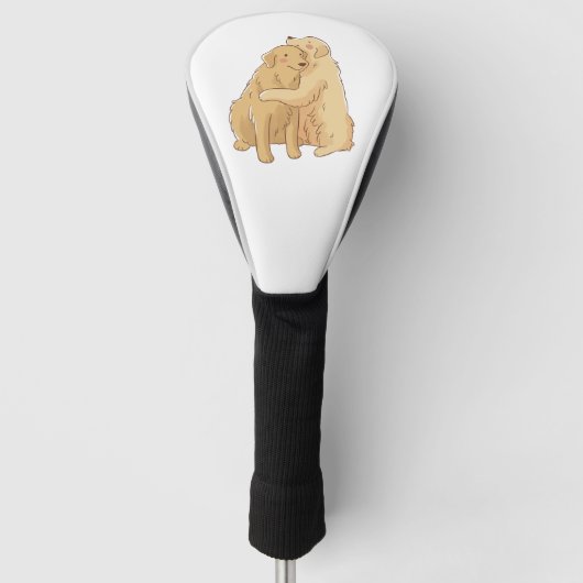 Golden Retriever knuffel Golfheadcover (Voorkant)