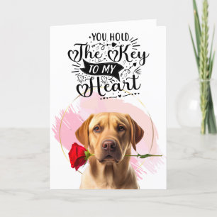 Golden Retriever liefde Aangepaste Valentijnsdag Feestdagen Kaart