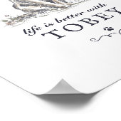 Golden Retriever Life'sBetter With Custom Dog Name Poster (Hoek)