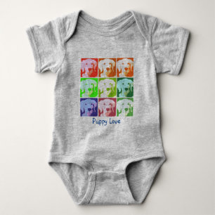 Golden Retriever Love Baby Bodysuit