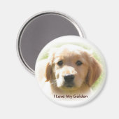 Golden Retriever Love Magneet (Voorkant / Achterkant)