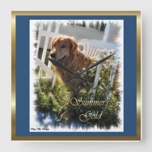 Golden Retriever Lovers Art Gifts Vierkante Klok