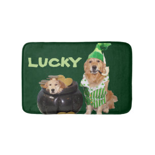 Golden Retriever Lucky Pot of Gold Badmat