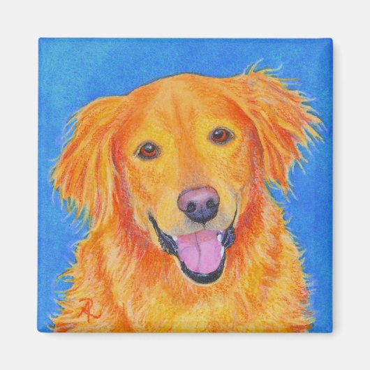 Golden Retriever Magnet - "Sydney" Magneet (Voorkant)
