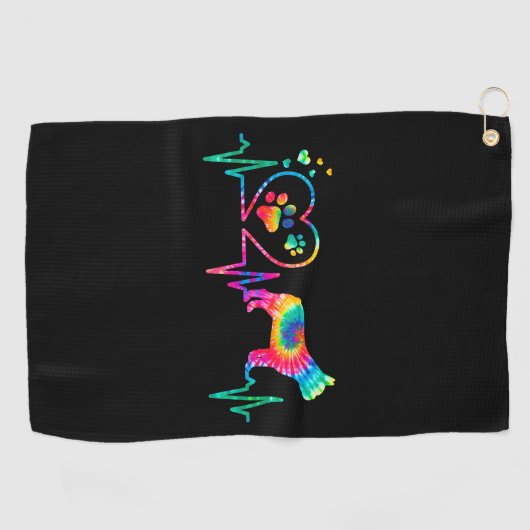 Golden Retriever mam Golfhanddoek (Horizontaal)