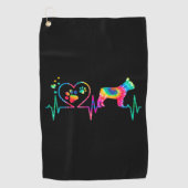 Golden Retriever mam Golfhanddoek (Voorkant)