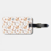 Golden Retriever Mam Pattern Bagagelabel (Achterkant horizontaal)