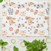 Golden Retriever Mam Pattern Theedoek (Gevouwen)