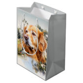 Golden Retriever Medium Cadeauzakje (Achterkant Gekanteld)