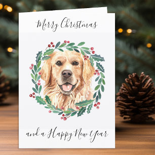 Golden Retriever Merry Christmas Trendy Hond Feestdagen Kaart