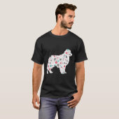 Golden Retriever Merry Kerstmis Pajama Mannen T-shirt (Voorkant volledig)
