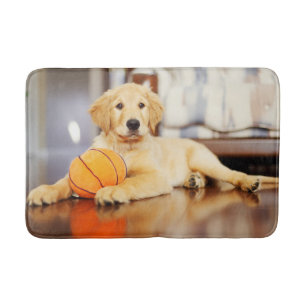 Golden Retriever met Basketball Speelgoed Badmat